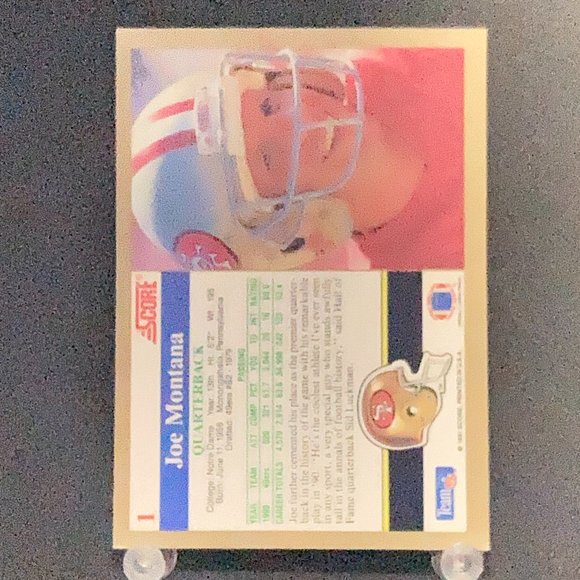 1991 Score  Joe Montana Football Card!! - Picture 2 of 2